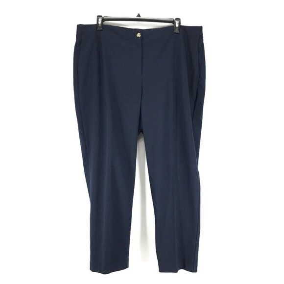 J. Jill Straight Leg Dress Pants Women's Plus Size 22 Navy Blue Stretch Career - Picture 1 of 12